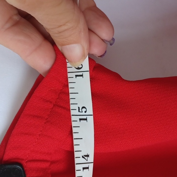 VTG Plaza South Red Button Blazer & Skirt 2 Pc Set, Suit Outfit Sz 12, satin trm - Picture 10 of 11